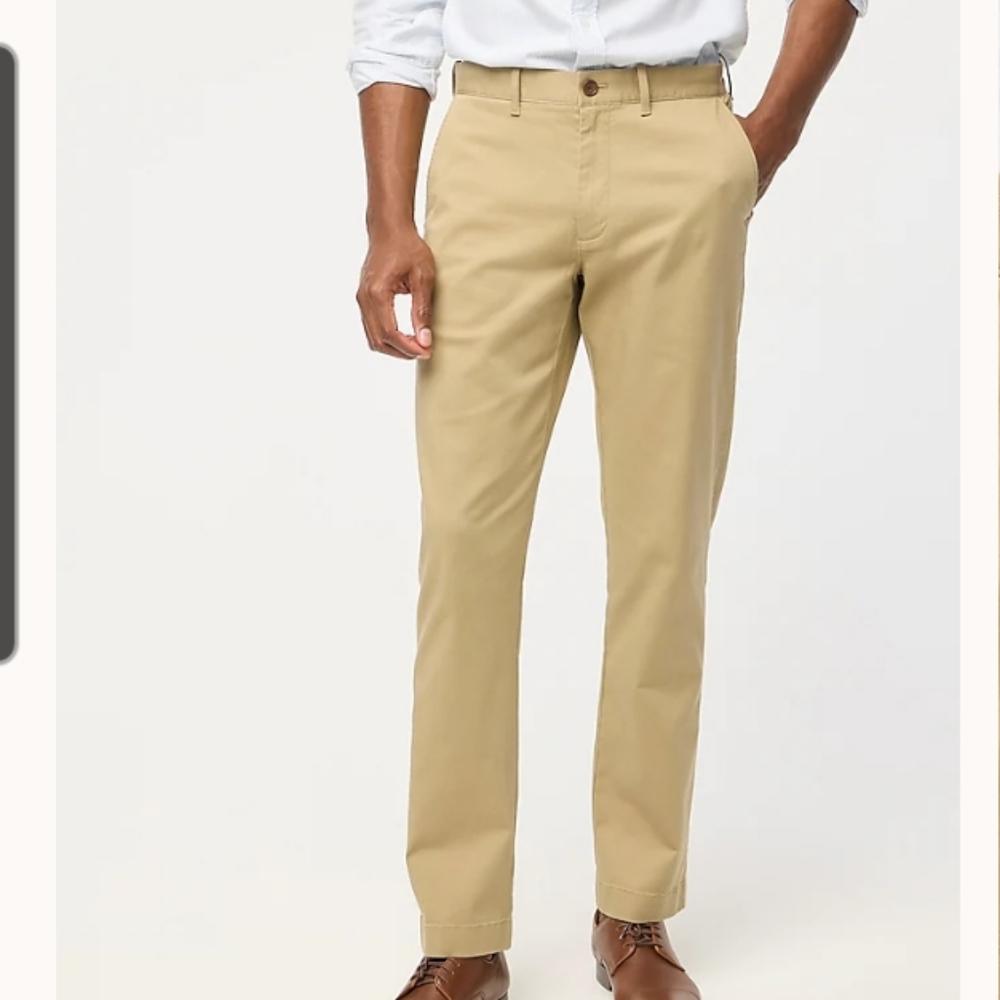 J. Crew Straight Fit Flex Straight Khaki Chino Pant